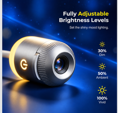 Flexible USB Galaxy Projector Night Light with 6 Interchangeable HD Slides | 360° Adjustable Gooseneck, Dimmable Brightness & Adjustable Focus | Galaxy & Warm Light Modes for Bedroom, Kids’ Room, Car and Gifting