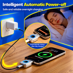 Type-C Auto-Eject Charging Separator, Universal Compatibility Auto Cut on Full Charge, Multi-Protection Safety, Works with All Type-C, Overcharge Protection, Wide Device Compatibility
