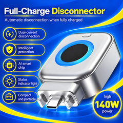 Type-C Auto-Eject Charging Separator, Universal Compatibility Auto Cut on Full Charge, Multi-Protection Safety, Works with All Type-C, Overcharge Protection, Wide Device Compatibility