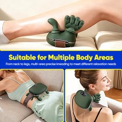 Real-Hand Kneading Massager | Cordless Deep Massage for Neck, Shoulders, Back, Legs & Calves | Adjustable Strap